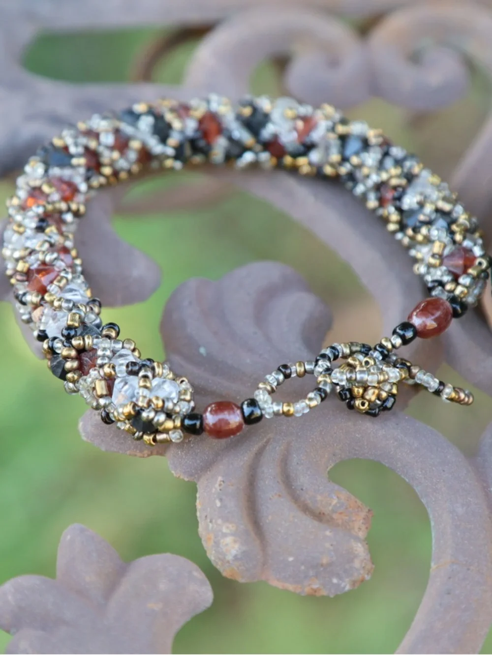 Multicolor Beaded Women's Bracelets - Handmade Seed Beads - Picture 3 of 5